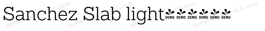 Sanchez Slab light字体转换